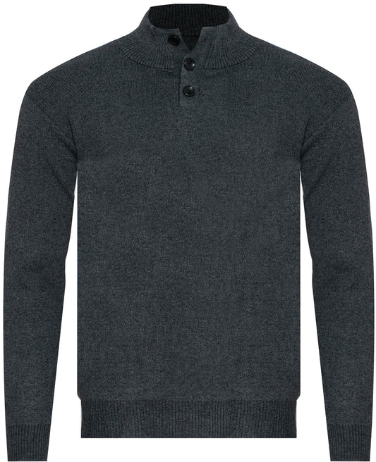 MUST Parkour Sweater Men's Z Mock Neck Dark Grey (8329) Men