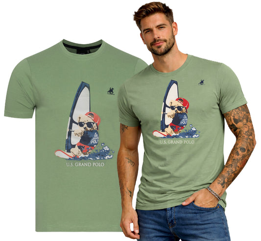 U.S. GRAND POLO EQUIPMENT & APPAREL T SHIRT T Shirt US61609M/5515 (9678) Men