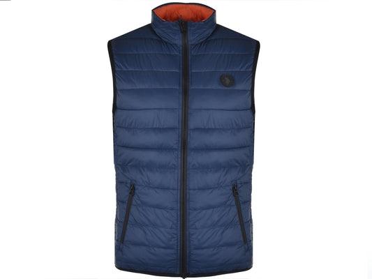 U.S. Polo Assn. Reversible Vest 61195 46019 575 Navy/Orange (3958) Women