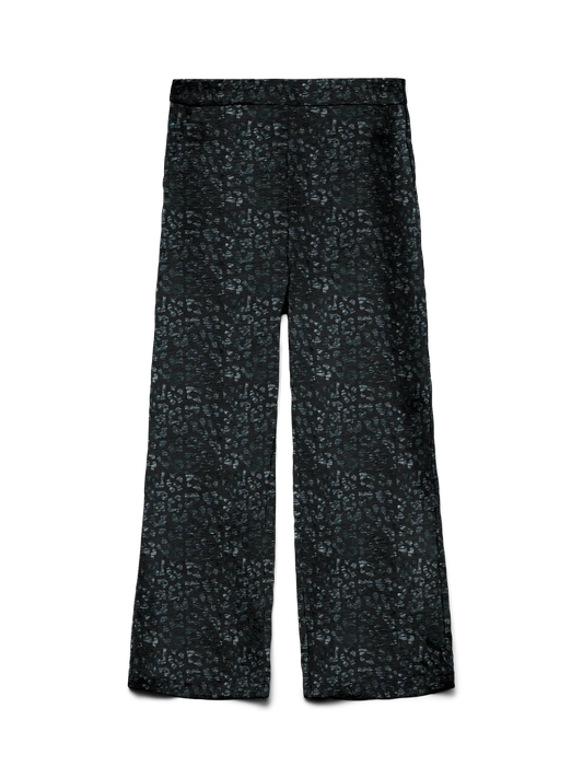 Carla Foil High Waist Wide Pant Black Leo (10335943) Women