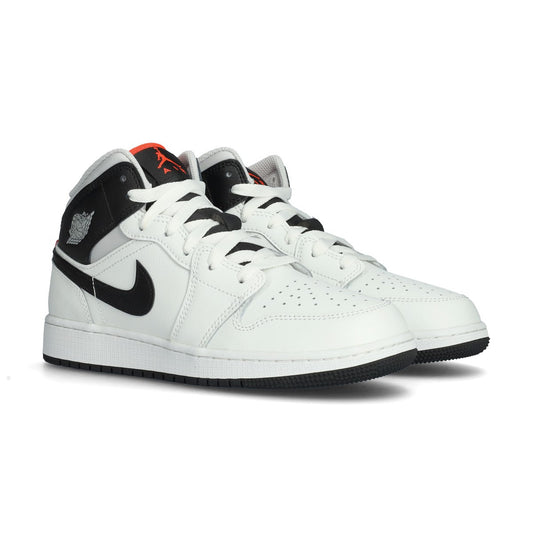 Jordan Air Jordan 1 Mid Summit White-Black-Infrared 23-Neutral Grey (DQ8423-109) Kids